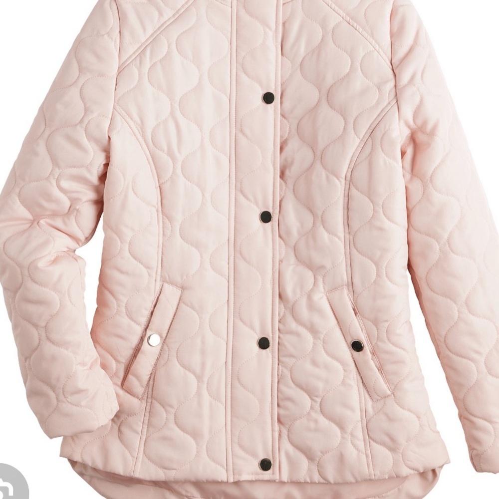 SO quilted pink barn jacket girls 7/8 NWT quality jacket. Adorable.